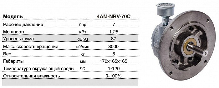Пневмомотор GAST 4AM-NRV-70C
